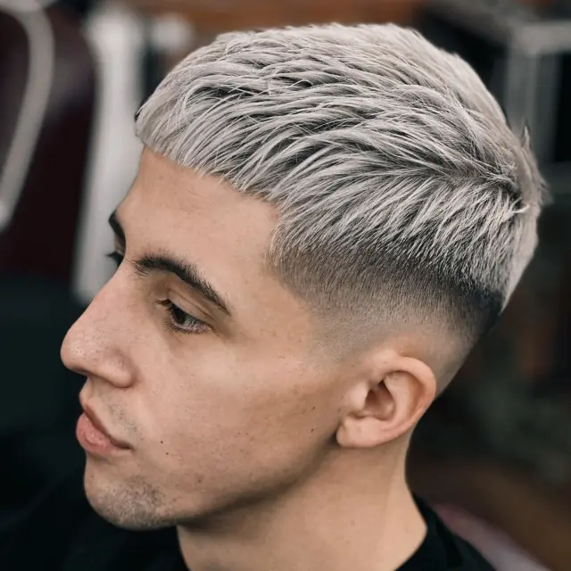 Srebrny crop - Gentlemen Barber Shop Rzeszów Św. Kingi